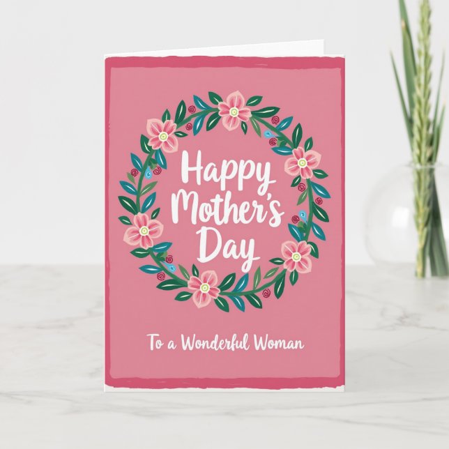 Floral Wonderful Woman Card (Front)