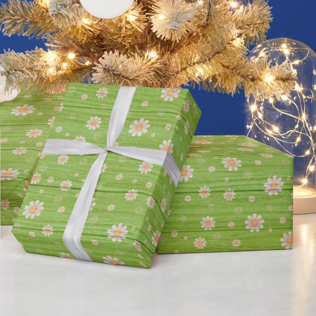 Floral Wood Modern Popular Wrapping Paper (Holidays)