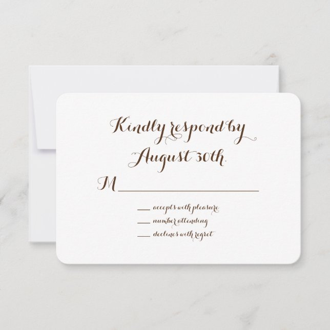 Floral & Wood RSVP Card (Front)