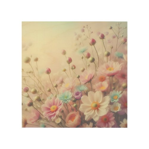 Floral  wood wall art