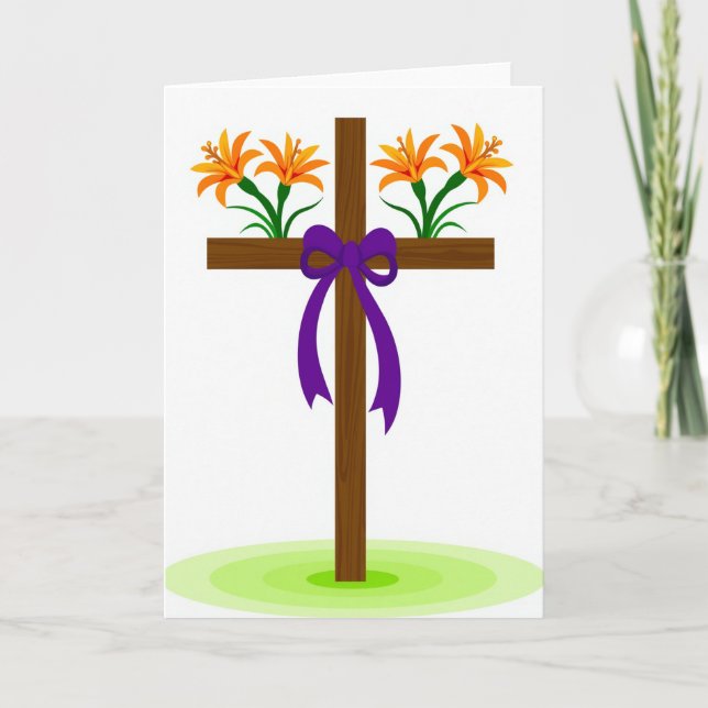Floral Wooden Structure Greeting Card (Front)