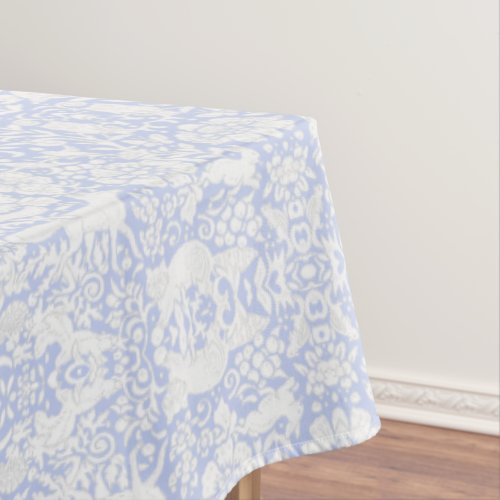 Floral Woodland Light Blue Forest Animal Pattern Tablecloth