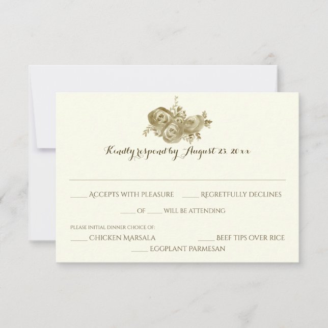 Floral Woodland Wedding Response (Front)