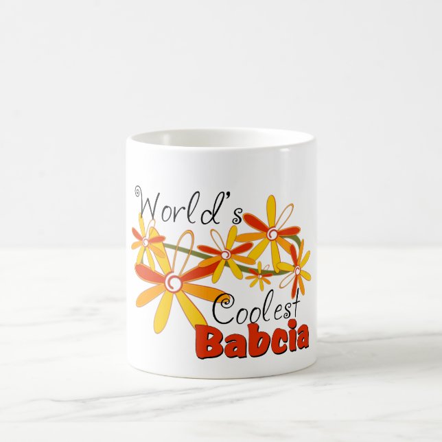 Floral World's Coolest Babcia Coffee Mug (Center)