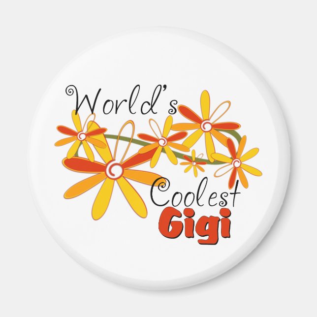 Floral World's Coolest Gigi Magnet (Front)