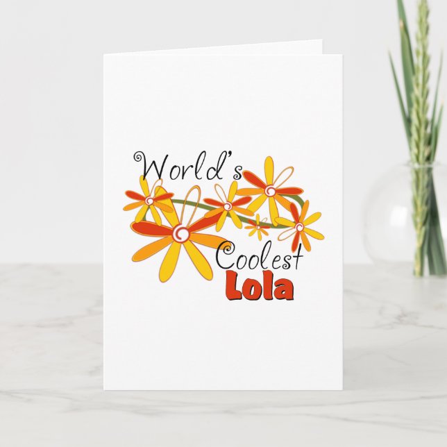 Floral World's Coolest Lola Holiday Card (Front)