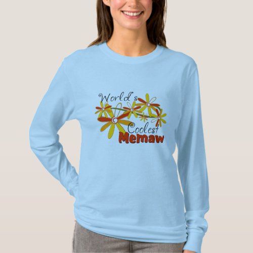 Floral Worlds Coolest Memaw T_Shirt