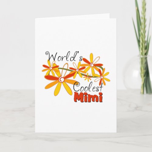 Floral Worlds Coolest Mimi Holiday Card