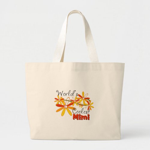 Floral Worlds Coolest Mimi Large Tote Bag