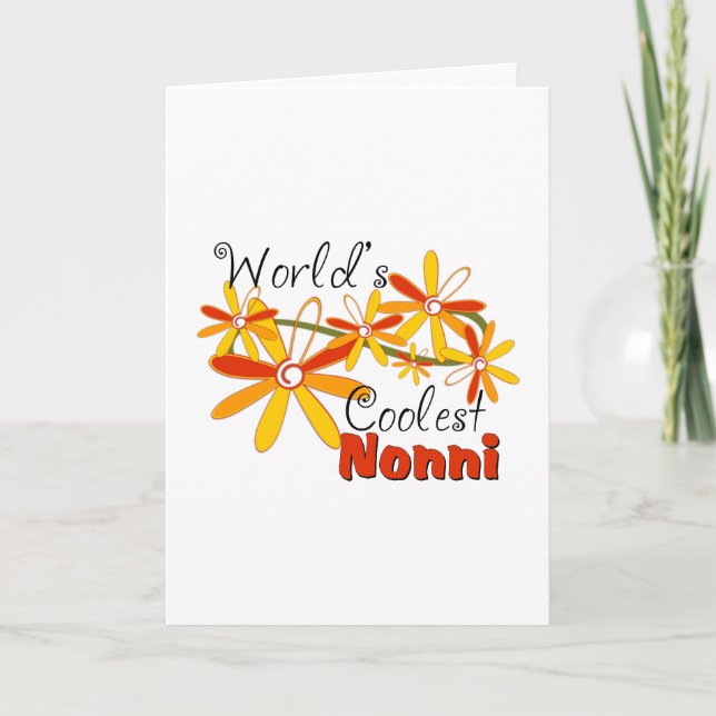 Floral World's Coolest Nonni Holiday Card (Front)