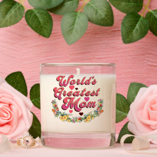 Floral World's Greatest Mom Scented Candle