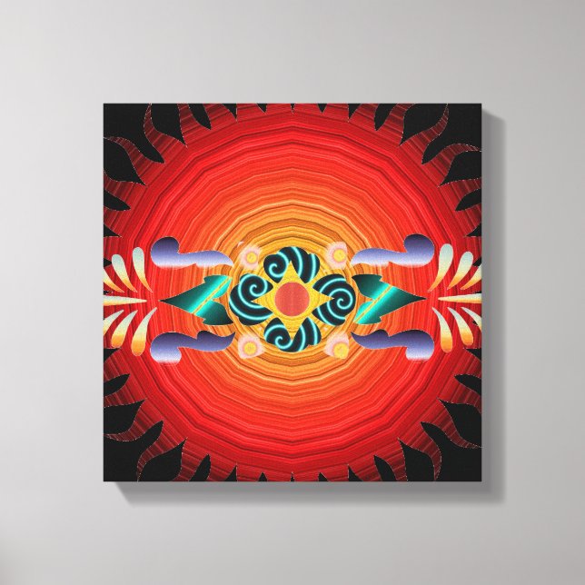 Floral Wrapped Canvas Print (Front)