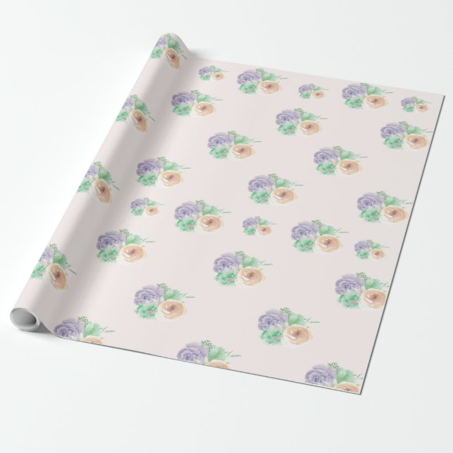 Floral Wrapping Paper (Unrolled)
