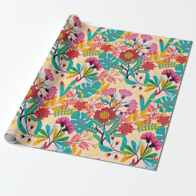 Floral Wrapping Paper (Unrolled)