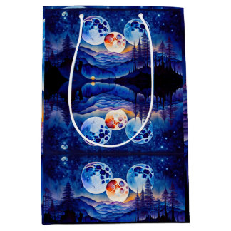 Floral Wrapping Paper Medium Gift Bag