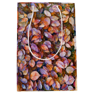 Floral Wrapping Paper Medium Gift Bag
