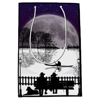 Floral Wrapping Paper Medium Gift Bag