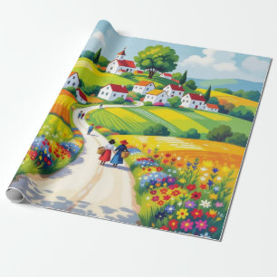 Floral Wrapping Paper Naif style