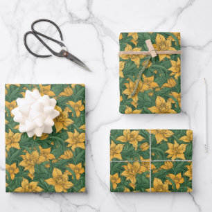 floral wrapping paper sheets