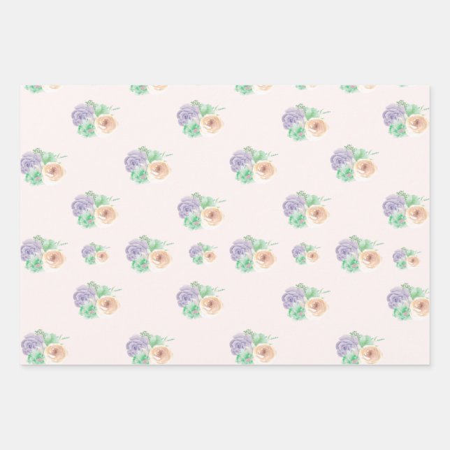 Floral Wrapping Paper Sheets (Front 3)