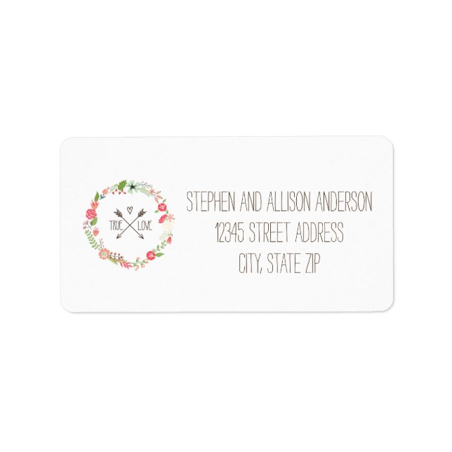 Floral Wreath - Address Labels (Front)