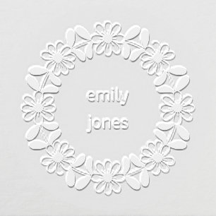 Floral Wreath Alternating Flower & Leaf Embosser