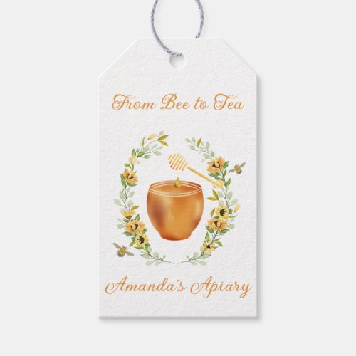 Floral Wreath and Honey Pot Bee Gift Tags