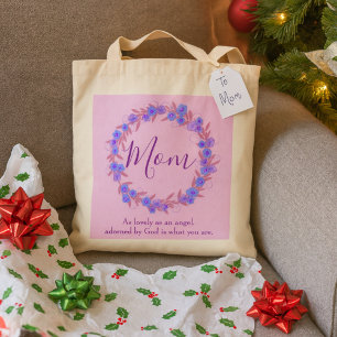 Floral Wreath Blossoms for Mom Tote Bag