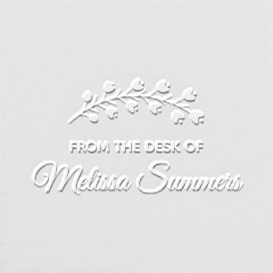 Floral Wreath Branch from the Desk of Embosser