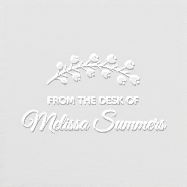 Floral Wreath Branch from the Desk of Embosser (Design)