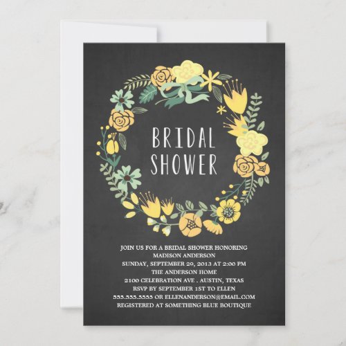 Floral Wreath | Bridal Shower Invitation
