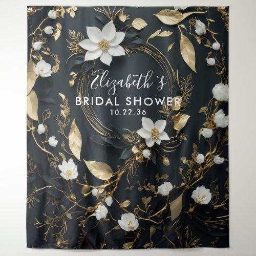 Floral Wreath Bridal Shower Photo Booth Backdrop