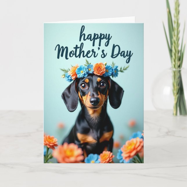 Floral Wreath Canine Card (Front)