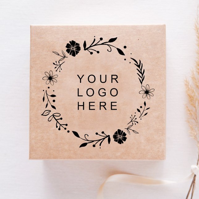 Floral Wreath | Custom Company Business Logo Self-inking Stamp (Creator Uploaded)