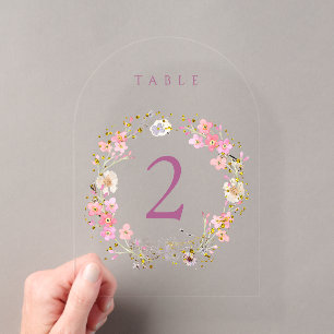 floral wreath design table number