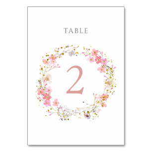 floral wreath design table number 