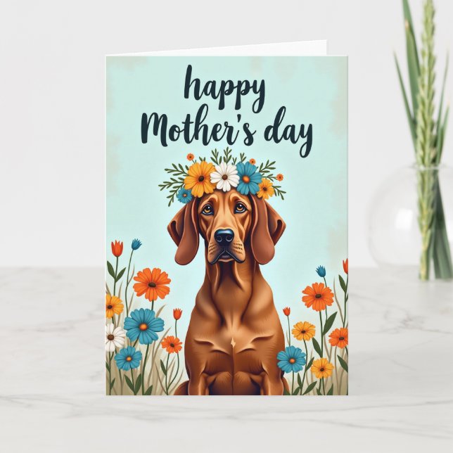 Floral Wreath Dog Greeting Card (Front)