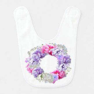 Floral Wreath Easter Baby Bib
