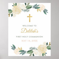 Floral Wreath First Communion Welcome