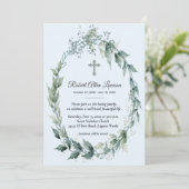 Floral Wreath Funeral Memorial Remembrance Blue (Standing Front)