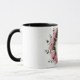 Floral Wreath Gold Foil Sticker Set | Blush Pink R Mug