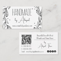 Floral Wreath Handmade | Handcrafted Business Card