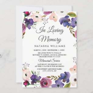 Floral Wreath Memorial Announcement Service