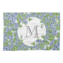 Floral Wreath Monogram Kitchen Towel