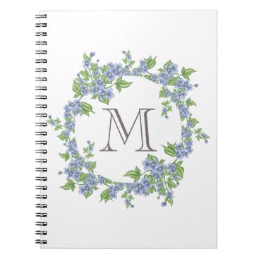 Floral Wreath Monogram Notebook