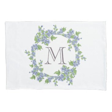Floral Wreath Monogram Pillowcase