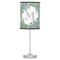 Floral Wreath Monogram Table Lamp