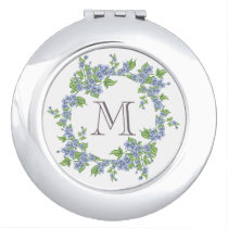 Floral Wreath Monogram Vanity Mirror