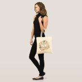 Floral Wreath, Mother of the Bride, Calligraphy-2 Tote Bag (Front (Model))