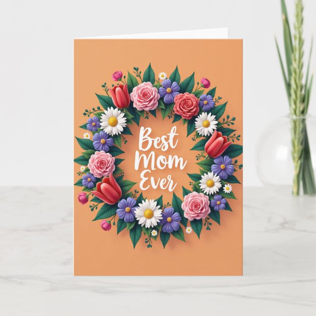 Floral Wreath Pattern Card (Front)